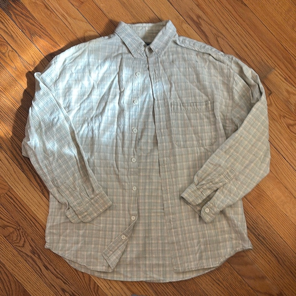 Plaid Button-Up Shirt